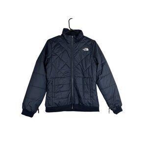The North Face Tamburello Jacket Women’s Small  Quilted Zip Navy Blue